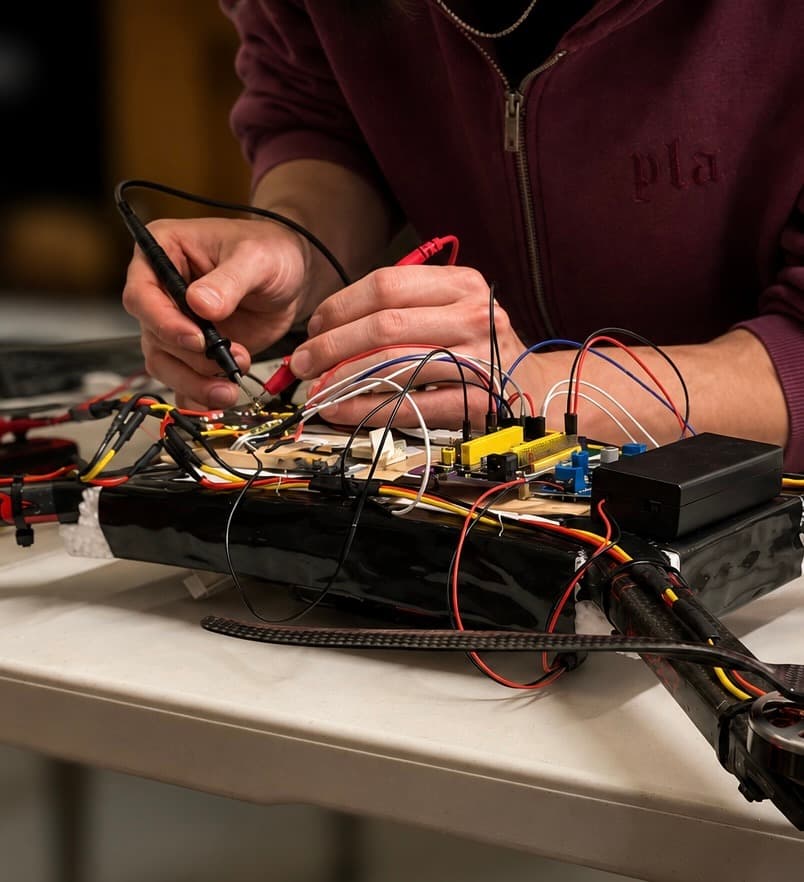 Custom-built multi-rotor drone